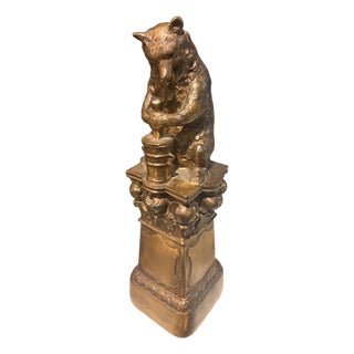 Bergman, The Bear with the Pestle, 1890s, Bronze For Sale