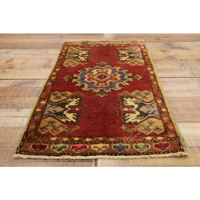 Textile Vintage Turkish Yastik Rug - 01'09 X 03'03 For Sale - Image 7 of 8
