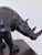 Large Vintage Handcrafted Leather Rhinoceros Statue For Sale - Image 4 of 12