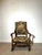 Carved Oak Armchair with Tapestry Upholstery For Sale - Image 4 of 4