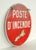 Traditional Vintage French Steel Fire Station Directional Location Sign For Sale - Image 3 of 7