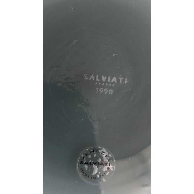 Glass Vintage Green Salviati Vase For Sale - Image 7 of 10