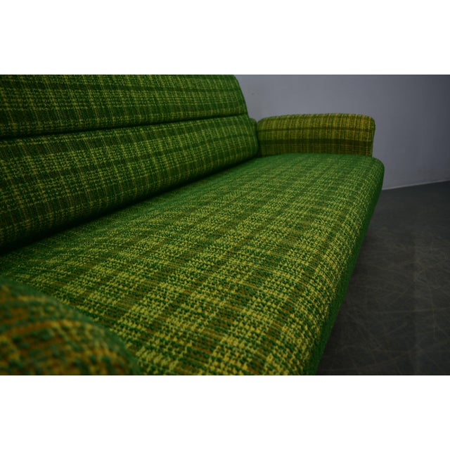 Vintage Italian Three-Seater Sofa in Green, 1970s For Sale - Image 4 of 18