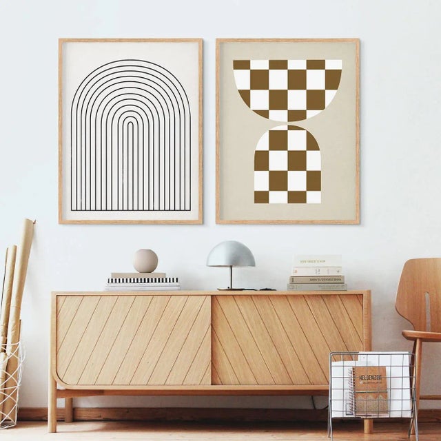 Contemporary Checkered Abstract Giclee Prints - Set of Two For Sale - Image 4 of 5
