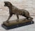 Abstract Henry Moore Modern Art Abstract Jaguar Panther Cougar Lion Bronze Sculpture For Sale - Image 3 of 10