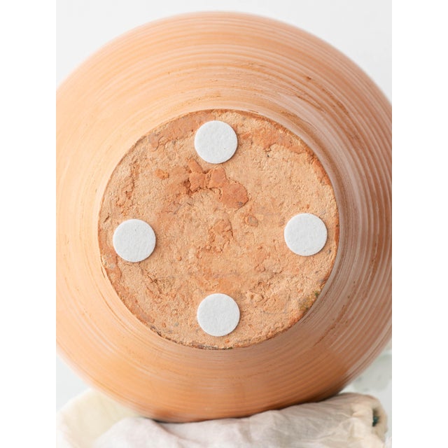 Spanish Revival Terracotta Table Lamp with Linen Shade For Sale - Image 13 of 14