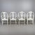 20th Century White-Grey Swedish Gustavian Set of 8 Pine Model Axet Armchairs For Sale In West Palm - Image 6 of 16