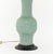 Chinese Celadon Glazed Ceramic Vase Mounted as a Table Lamp, the vessel of Phoenix Tail vase form with molded scrolling...