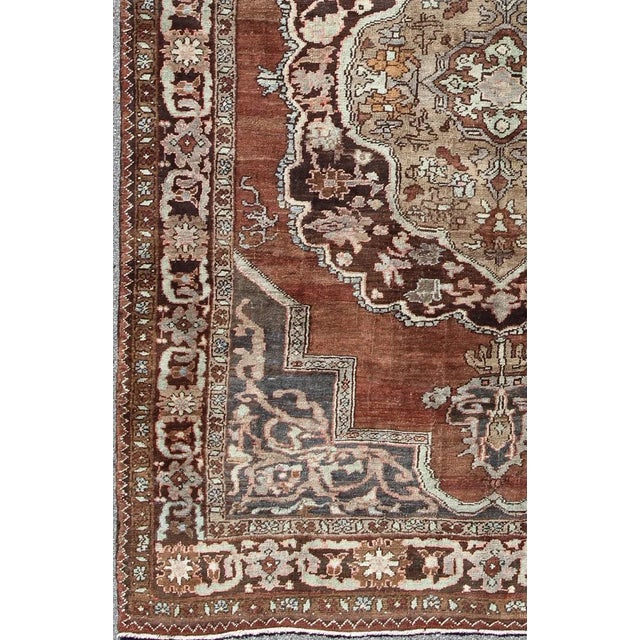 Turkish Turkish Kars Carpet With Classical Design in Various Shades of Brown and Gray For Sale - Image 3 of 7