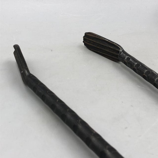 Wrought Iron Fireplace Set, 1940s, Set of 4 For Sale - Image 14 of 18