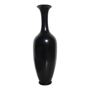 Mid-Century Japanese Tokoname Matte Bronze Glaze Vase