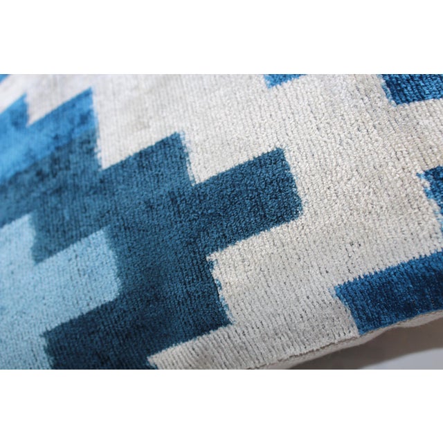 Contemporary Contemporary Silk Velvet Ikat Pillow Cover Bohemian Pillow For Sale - Image 3 of 10