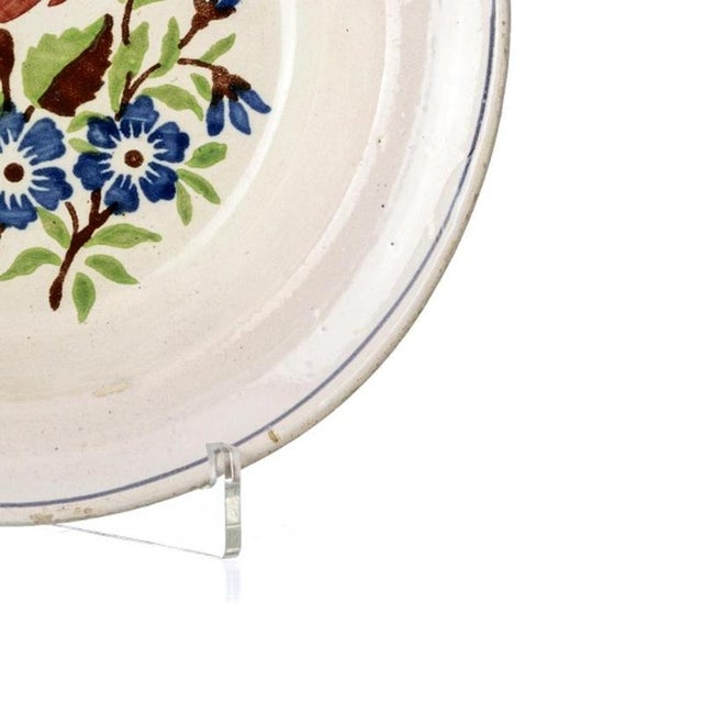 Earthenware Talking Plate from Coimbra / Alcobaça For Sale - Image 5 of 6