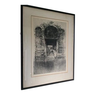 Antique Signed Print of a Mosque, Ethnographic, Architectural, Signed For Sale