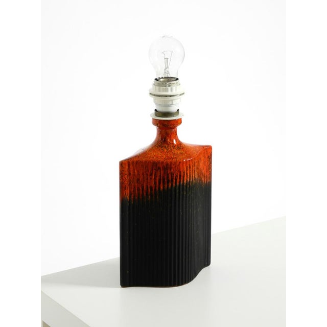 Ceramic Ceramic Table Lamp in Red and Black by Kaiser Leuchten, 1960s For Sale - Image 7 of 17