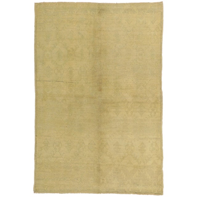Muted Vintage Turkish Oushak Rug - 04'09 X 07'02 For Sale - Image 10 of 10