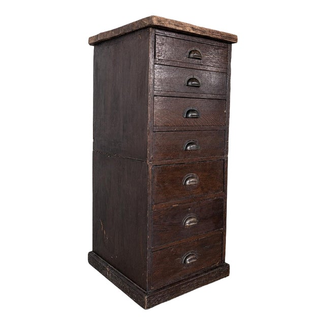 Bankers Chest of Drawers in Oak, 1900s For Sale