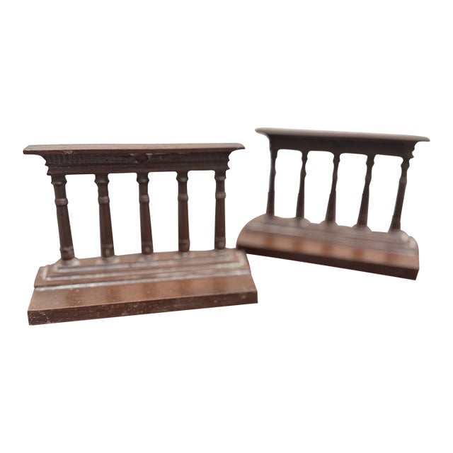 Antique Bradley & Hubbard Architectural Column Bookends – A Pair For Sale