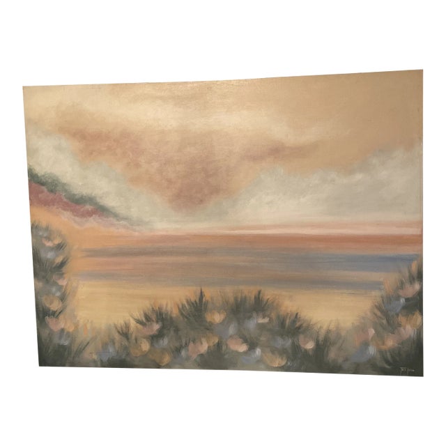 Minimalistic Abstract Painting “Twillight Mood” by Tony Leiva For Sale