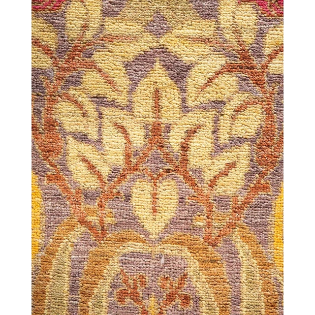 Contemporary Arts & Crafts Collection Hand Knotted Area Rug Collection Beige - 9' 10" x 14' 2" For Sale - Image 3 of 9