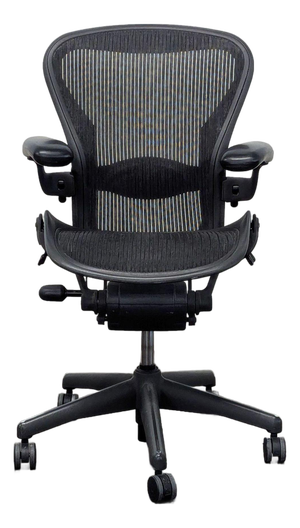 Herman Miller Aeron Size B Ergonomic Office Chair - Adjustable, Black Mesh