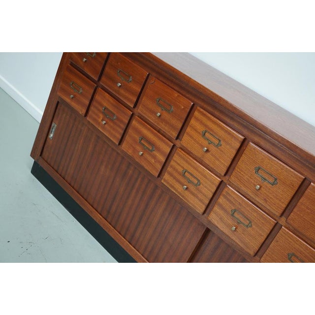 Vintage Dutch Hardwood Filing Cabinet For Sale - Image 15 of 18