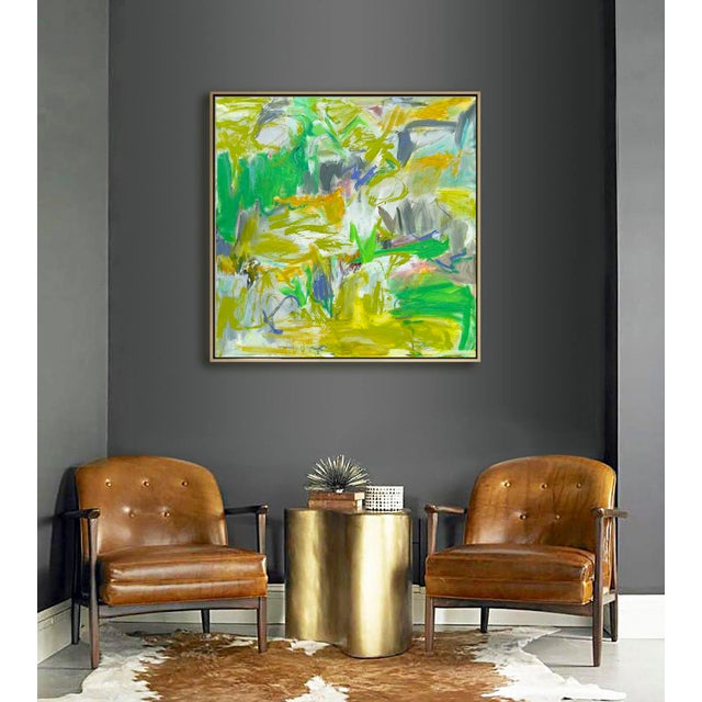 Textile "Renewal" by Trixie Pitts Abstract Oil Painting on Linen Canvas For Sale - Image 7 of 12