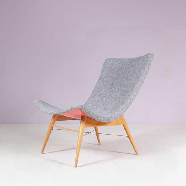 Triennale Milano Lounge Chair by Miroslav Navratil for Český Nábytek, Czechia, 1959 For Sale - Image 9 of 10