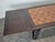 Breton Extendable Table in Carved Oak with Parquet Top, in Very Good conditions.