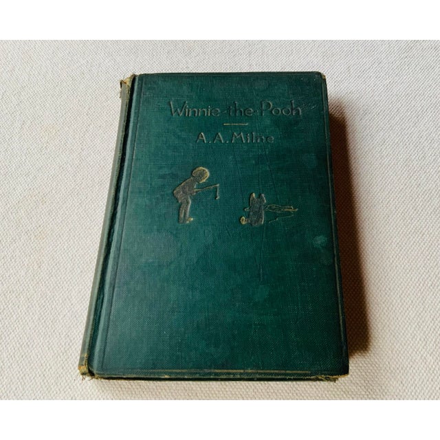 Antique Winnie-the-Pooh a.a. Milne, e.p. Dutton, 88th Edition 1933, Original Green Cloth, Ernest H. Shepard Illustrations, Nantucket Estate For Sale - Image 15 of 18