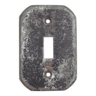 Reclaimed Steel Toggle Switch Cover Wall Plate For Sale
