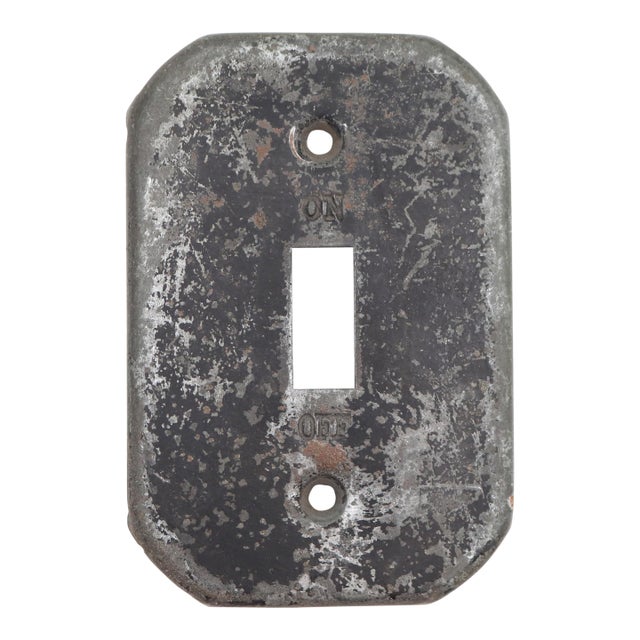 Reclaimed Steel Toggle Switch Cover Wall Plate For Sale