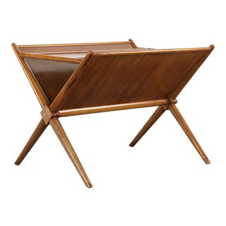 Stamped TH Robsjohn Gibbings for Widdicomb Magazine Side End Table For Sale