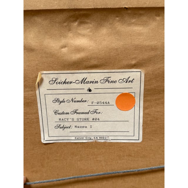 Barbara Embree "Maze I" Print, Framed For Sale - Image 10 of 12