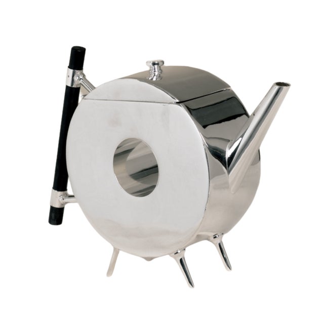 Round Teapot in Silver-Plated Metal by Christopher Dresser, 1890s For Sale - Image 4 of 4