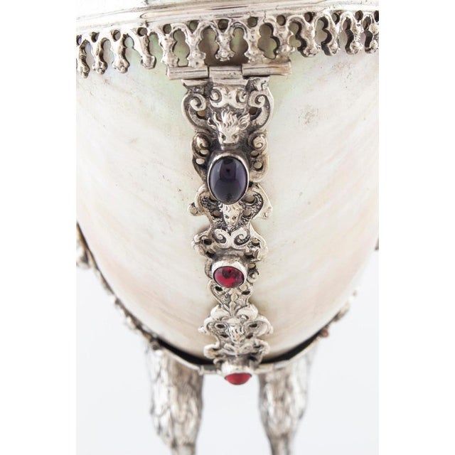 Swan-Shaped Centerpiece in Silver with Engraved Decorations, 1880s For Sale - Image 9 of 18