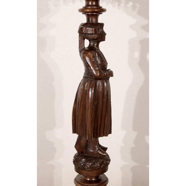 Pedestal in Chestnut - 1920s For Sale - Image 17 of 18