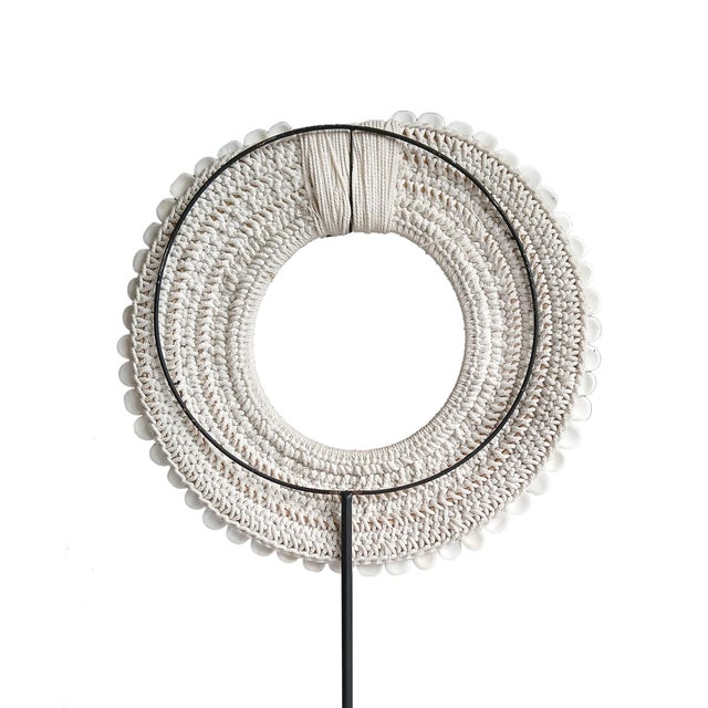 Polished Shell and Macramé Necklace on Stand, Papua New Guinea, Contemporary For Sale - Image 9 of 18