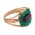 Mid 19th Century Mid 19th Century Georgian Cabochon Cut Garnet Emerald 10k Rose Gold Ring, Size 8 For Sale - Image 5 of 5