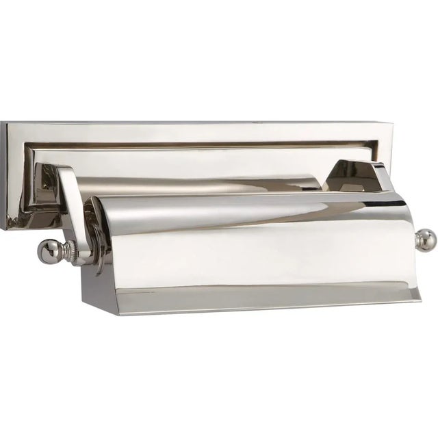 Traditional Thomas O'Brien for Visual Comfort Signature Library 10" Picture Light in Polished Nickel For Sale - Image 3 of 4