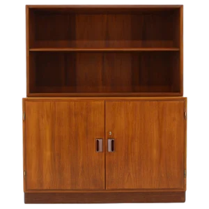 Danish Teak Cabinet Bookcase by Børge Mogensen, 1960s