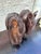 Vintage Equestrian Horse Head Sculptures in Dark Carved Wood - A Pair For Sale - Image 9 of 12