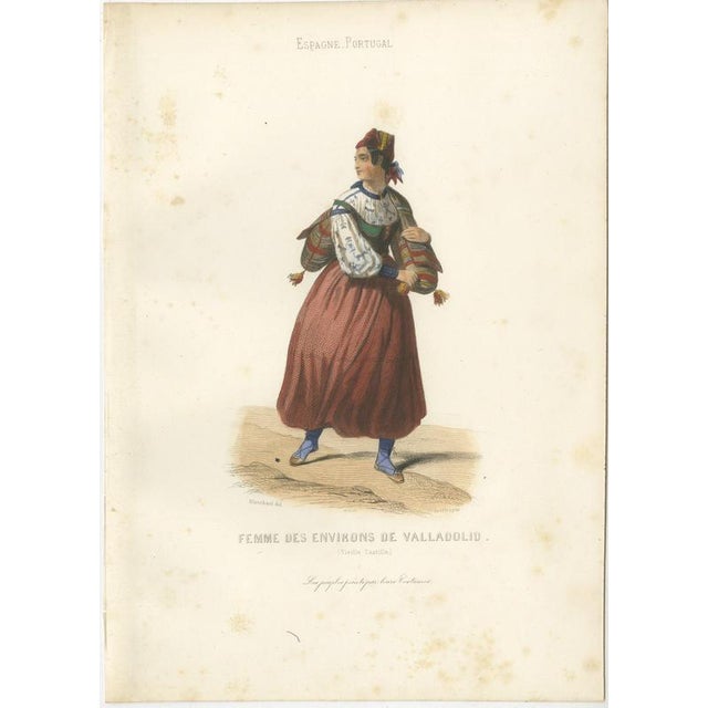 Spanish Costume Engravings, 1850, Engraving For Sale - Image 3 of 9
