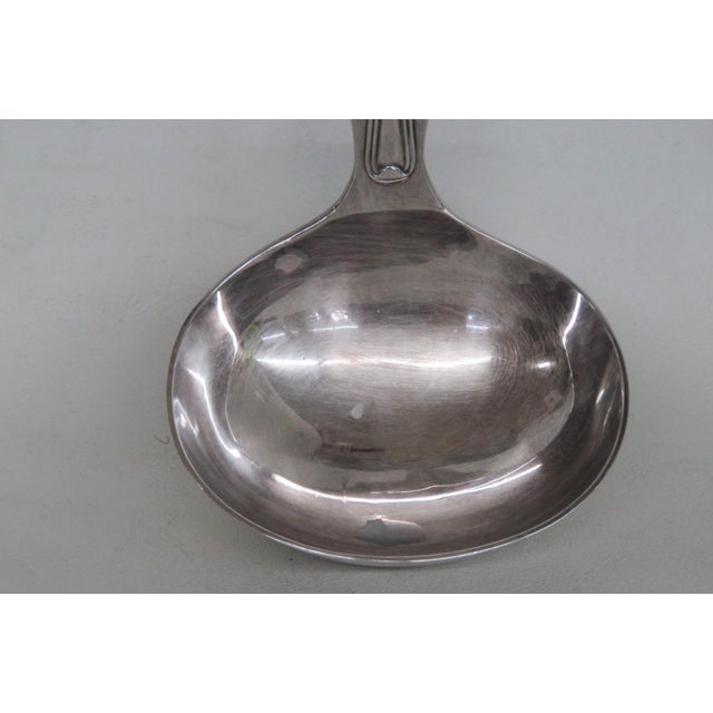 Metal Mid 20th Century Lewis Rose and Co LTD Sheffield England Silverplate Ladle Scrollwork Motif For Sale - Image 7 of 11