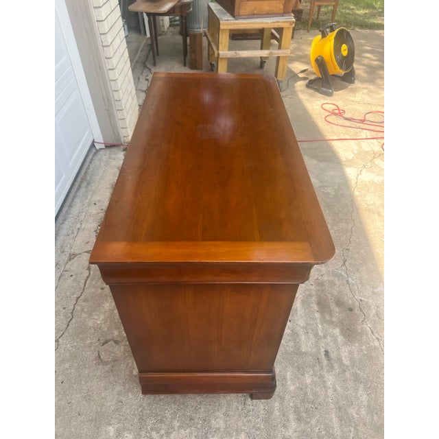 French Mid-Century Modern 1960's Louis Philippe Walnut Commode For Sale - Image 6 of 12