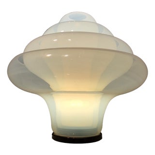 Lotus Table Lamp in Irridescent Murano Glass by Carlo Nason for Mazzega, 1980s For Sale