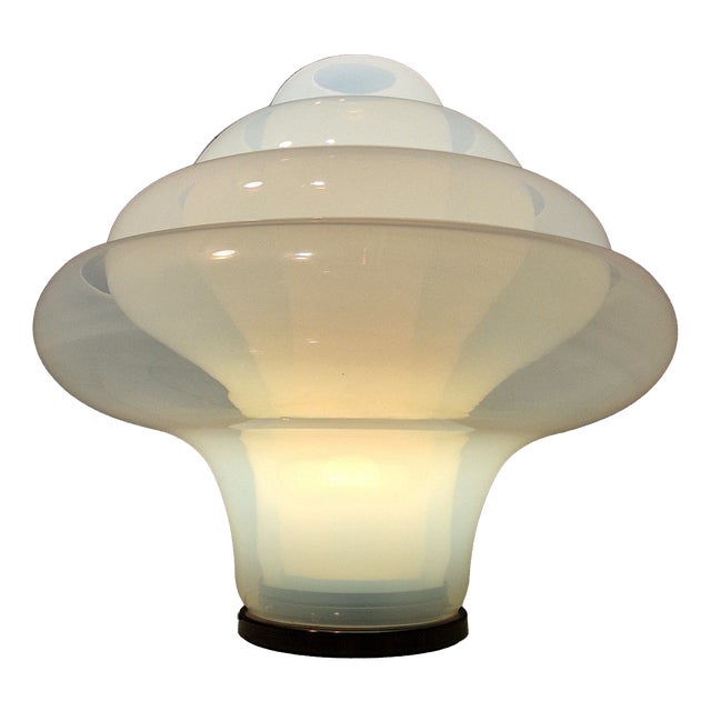 Lotus Table Lamp in Irridescent Murano Glass by Carlo Nason for Mazzega, 1980s For Sale