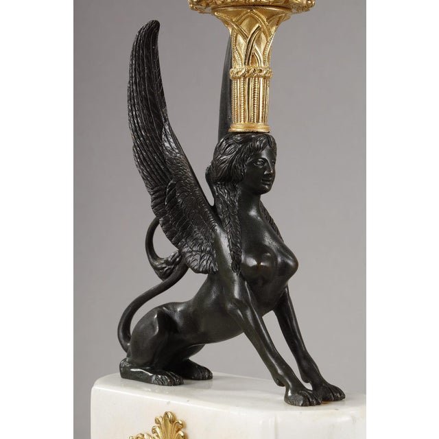 Metal Spinx Candleholders, Set of 2 For Sale - Image 7 of 18