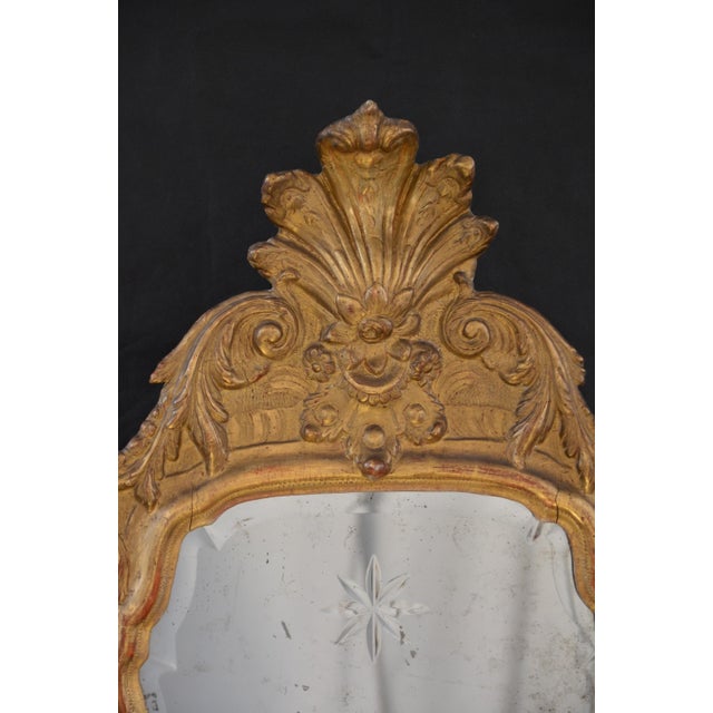 Wood Gesso and Giltwood Pier Mirror, 1740 For Sale - Image 7 of 13