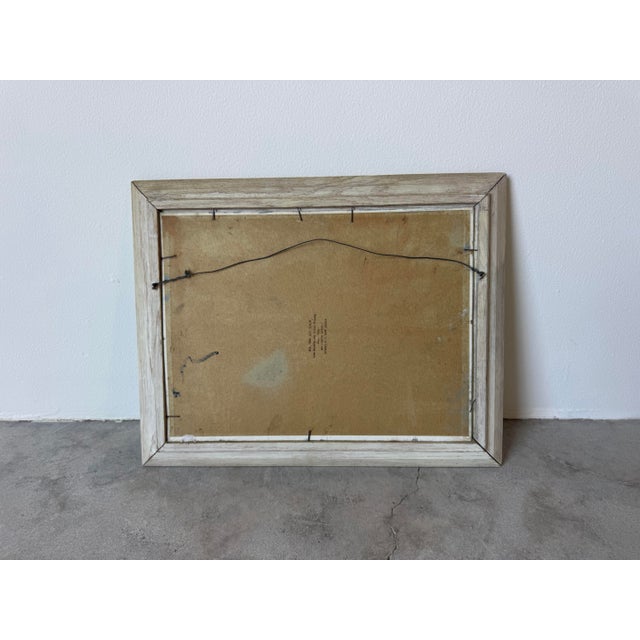 1970’s Vintage Lake Boats Landscape Oil on Board Painting, Signed For Sale - Image 12 of 12